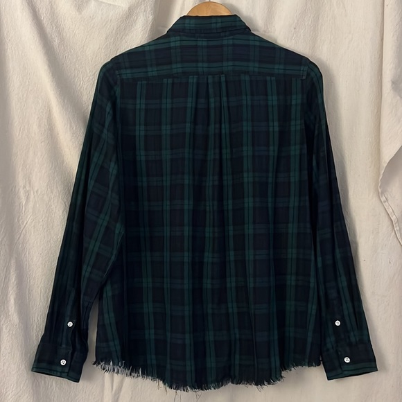 Blue Shirt Shop Mercer & Spring navy and green plaid cotton shirt - Picture 2 of 9